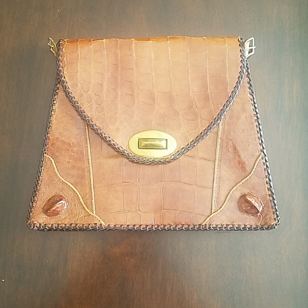 Vintage handmade leather pocket book
